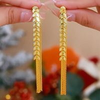 Fashion Tassel Alloy Inlay Artificial Diamond Women's Drop Earrings 1 Pair sku image 21