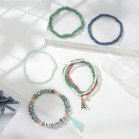 Casual Simple Style Letter Starfish Artificial Crystal Beaded Women's Bracelets sku image 4