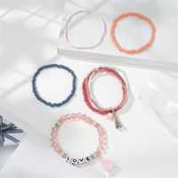 Casual Simple Style Letter Starfish Artificial Crystal Beaded Women's Bracelets sku image 5