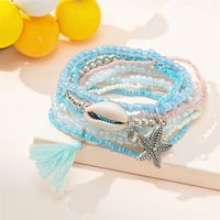 Casual Simple Style Letter Starfish Artificial Crystal Beaded Women's Bracelets sku image 1
