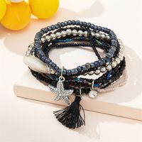 Casual Simple Style Letter Starfish Artificial Crystal Beaded Women's Bracelets sku image 2