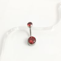 1 Piece Belly Rings Elegant Simple Style Solid Color Pure Titanium Inlay Zircon Belly Rings main image 10