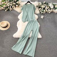 Daily Women's Casual Solid Color Polyester Pants Sets Pants Sets main image 1