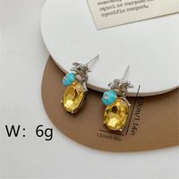 1 Pair Elegant Cute Sweet Pineapple Plating Inlay Copper Zircon 18K Gold Plated Drop Earrings sku image 1