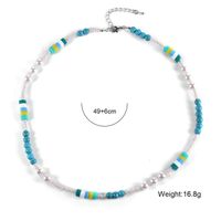Bohemian Colorful Natural Stone Copper Beaded Silver Plated Women's Necklace sku image 3