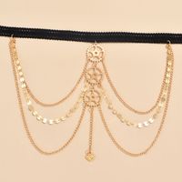 Simple Style Solid Color Alloy Plating Women's Leg Chain main image 4