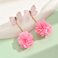 1 Pair Simple Style Classic Style Flower Flowers Arylic Drop Earrings main image 6
