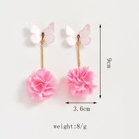1 Pair Simple Style Classic Style Flower Flowers Arylic Drop Earrings main image 7