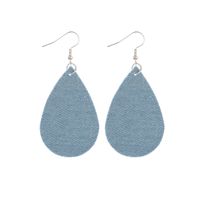 1 Pair Casual Elegant Commute Water Droplets Printing Pu Leather Drop Earrings sku image 3