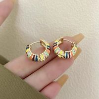 1 Pair Cute Vintage Style Round Plating Copper 18K Gold Plated Ear Studs main image 4