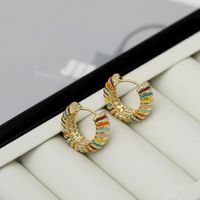 1 Pair Cute Vintage Style Round Plating Copper 18K Gold Plated Ear Studs main image 1