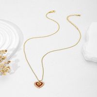 Copper 18K Gold Plated Simple Style Classic Style Plating Inlay Heart Shape Bow Knot Zircon Pendant Necklace main image 4