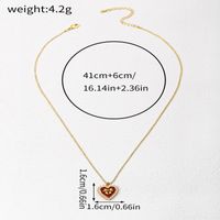 Copper 18K Gold Plated Simple Style Classic Style Plating Inlay Heart Shape Bow Knot Zircon Pendant Necklace main image 2