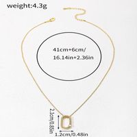 304 Stainless Steel 18K Gold Plated Rock Tropical Plating Geometric Pendant Necklace main image 4