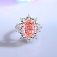 Sterling Silber Einfacher Stil Geometrisch Inlay Diamant Mit Hohem Kohlenstoffgehalt Ringe main image video