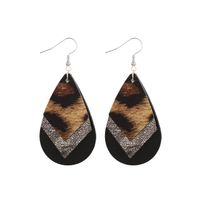 1 Pair Casual Simple Style Classic Style Color Block Printing Pu Leather Drop Earrings main image 5