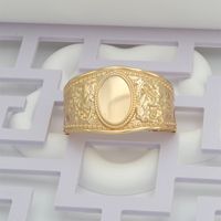 Elegant Glam Solid Color 14K Gold Plated Alloy Wholesale Bangle main image 1