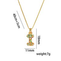 Acero Titanio Chapados en oro de 18k Estilo Simple Embutido Letra Circón Collar Colgante sku image 14