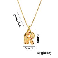 Acero Titanio Chapados en oro de 18k Estilo Simple Embutido Letra Circón Collar Colgante sku image 19