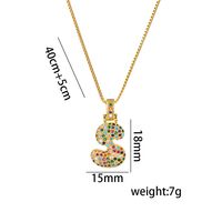 Acero Titanio Chapados en oro de 18k Estilo Simple Embutido Letra Circón Collar Colgante sku image 1