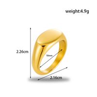 304 Stainless Steel Simple Style Solid Color Open Rings Rings main image 3