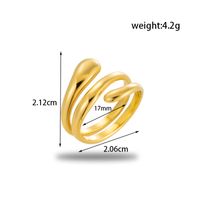 304 Stainless Steel Simple Style Solid Color Open Rings Rings main image 5