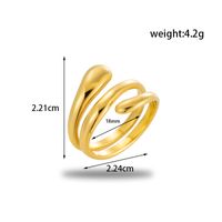 304 Stainless Steel Simple Style Solid Color Open Rings Rings main image 8