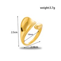 304 Stainless Steel Simple Style Solid Color Open Rings Rings main image 6