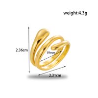 304 Stainless Steel Simple Style Solid Color Open Rings Rings main image 7