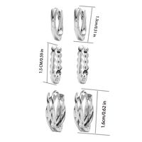 1 Pair Elegant Glam Luxurious U Shape Curve Waves Plating Copper White Gold Plated Earrings main image 2