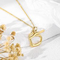 Copper 18K Gold Plated Simple Style Classic Style Asymmetrical Twist Heart Shape Pendant Necklace main image 5