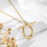 Copper 18K Gold Plated Simple Style Classic Style Asymmetrical Twist Heart Shape Pendant Necklace sku image 3