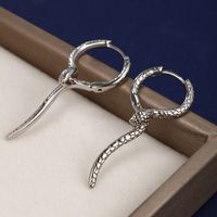 1 Pair Elegant Retro Xuping Snake Plating Copper Alloy 24k Gold Plated Earrings main image 7