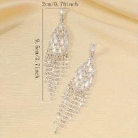 1 Pair Simple Style Classic Style Solid Color Plating Inlay Alloy Zircon Silver Plated Drop Earrings main image 2