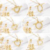 Copper 18K Gold Plated Simple Style Classic Style Asymmetrical Twist Heart Shape Pendant Necklace main image 1