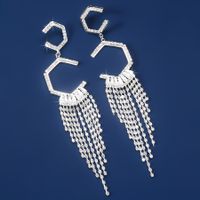 1 Pair Cute Solid Color Plating Inlay Alloy Zircon Silver Plated Drop Earrings main image 4