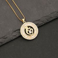 304 Stainless Steel Copper 18K Gold Plated Simple Style Classic Style Plating Heart Shape Zircon Pendant Necklace main image 1