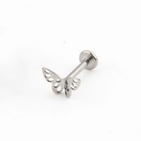 1 Piece Lip Rings Simple Style Classic Style Butterfly Pure Titanium Lip Rings main image 1