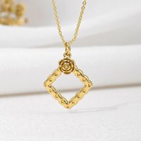 Copper 18K Gold Plated Simple Style Classic Style Plating Gift Box Pendant Necklace main image 3