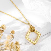 Copper 18K Gold Plated Simple Style Classic Style Plating Gift Box Pendant Necklace main image 1