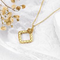 Copper 18K Gold Plated Simple Style Classic Style Plating Gift Box Pendant Necklace main image 4