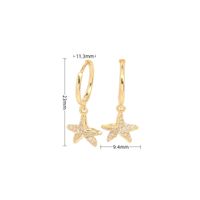 1 Pair Simple Style Classic Style Star Inlay Sterling Silver Zircon Drop Earrings main image 3