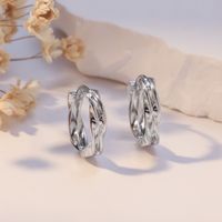 1 Pair Elegant Glam Luxurious U Shape Curve Waves Plating Copper White Gold Plated Earrings main image 6