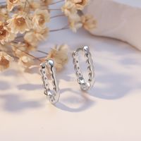 1 Pair Elegant Glam Luxurious U Shape Curve Waves Plating Copper White Gold Plated Earrings main image 4
