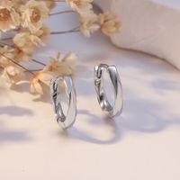 1 Pair Elegant Glam Luxurious U Shape Curve Waves Plating Copper White Gold Plated Earrings main image 5