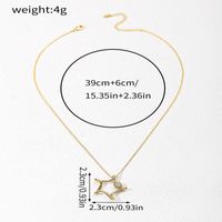 Copper 18K Gold Plated Simple Style Classic Style Plating Inlay Star Zircon Pendant Necklace main image 2