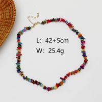 Bohemian Round Artificial Crystal Beaded 18K Gold Plated Women's Necklace sku image 1