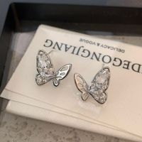 1 Pair Sweet Simple Style Butterfly Plating Inlay Copper Zircon 18K Gold Plated Ear Studs main image 6