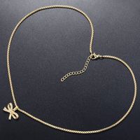 Copper 18K Gold Plated Elegant Bow Knot Inlay Zircon Pendant Necklace main image 3