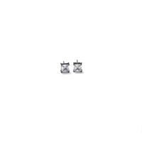 1 Pair Elegant Solid Color Square Plating Inlay Copper Zircon Ear Studs sku image 5